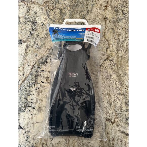 Open Heel Snorkel Fin W/Sil Strap Size Medium 3-8 Black New - Picture 2 of 4